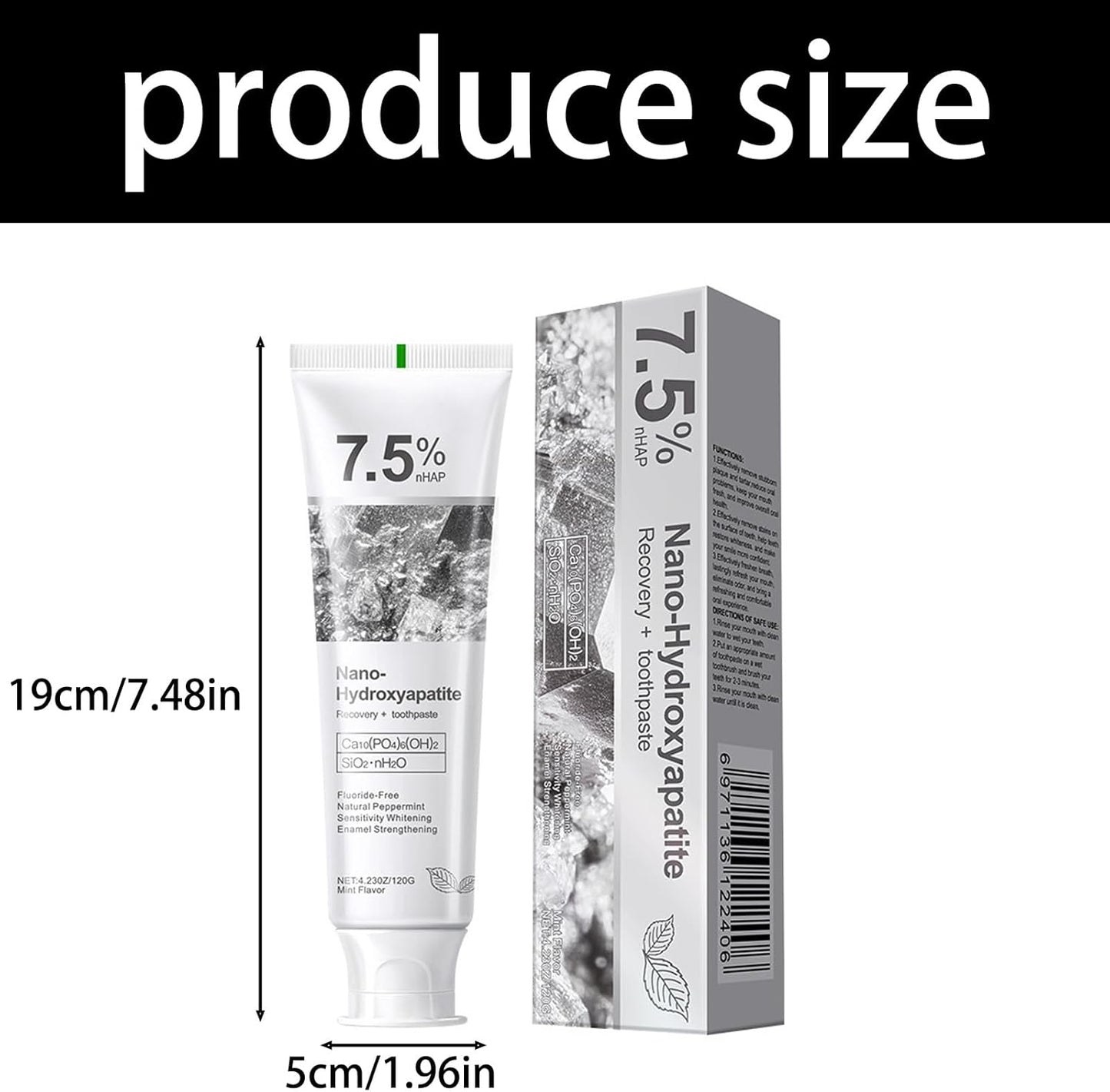 7.5% Nano Hydroxyapatite Fluoride Toothpaste