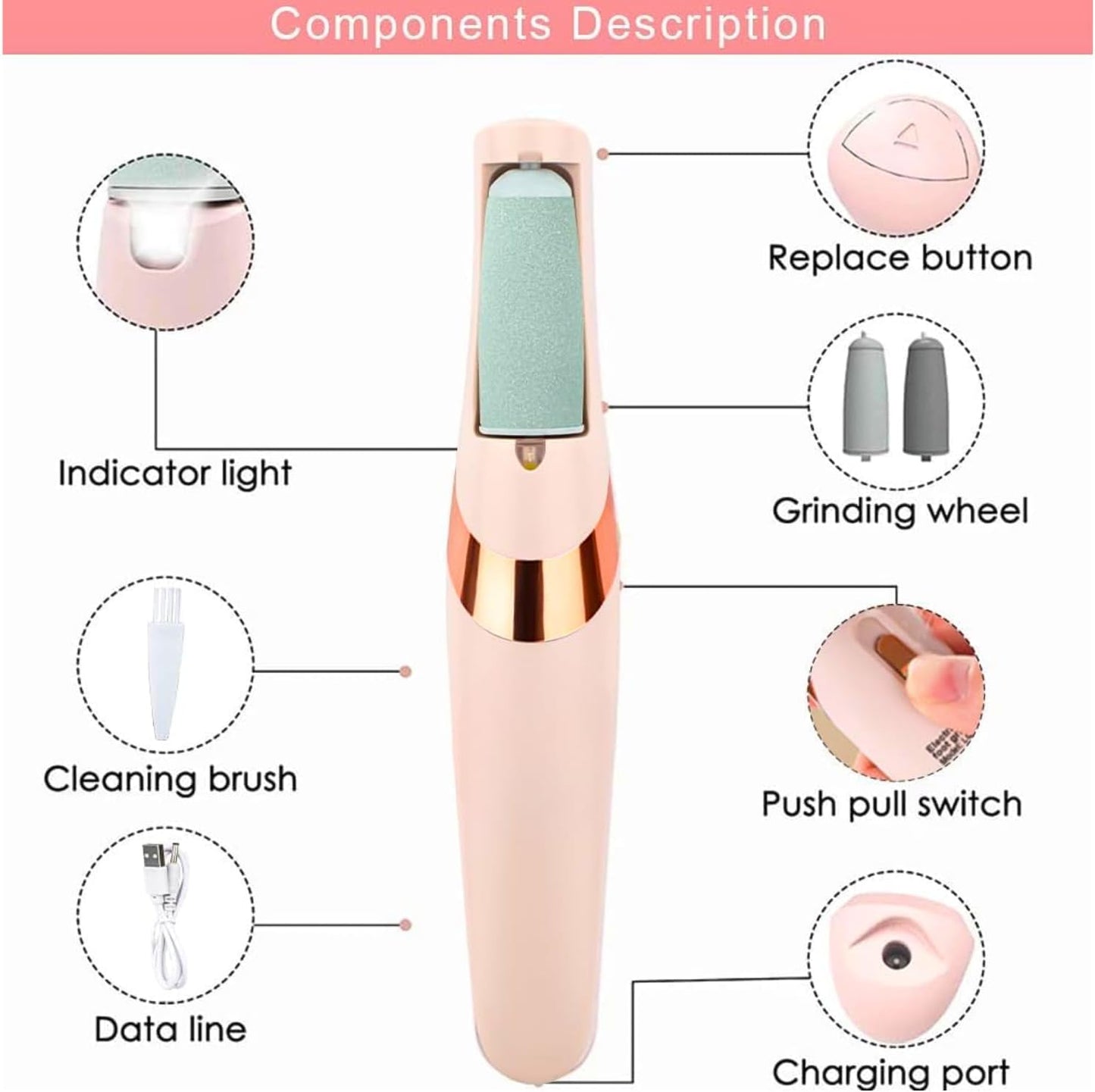 Electric Pedicure Foot File Callus Remover