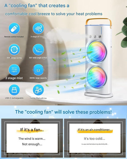 Rechargeable double ended Spray Fan