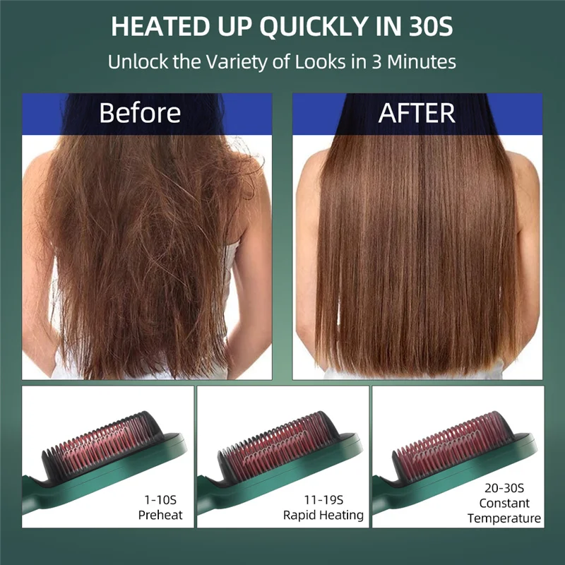 2-in-1 Comb Hair Straightener