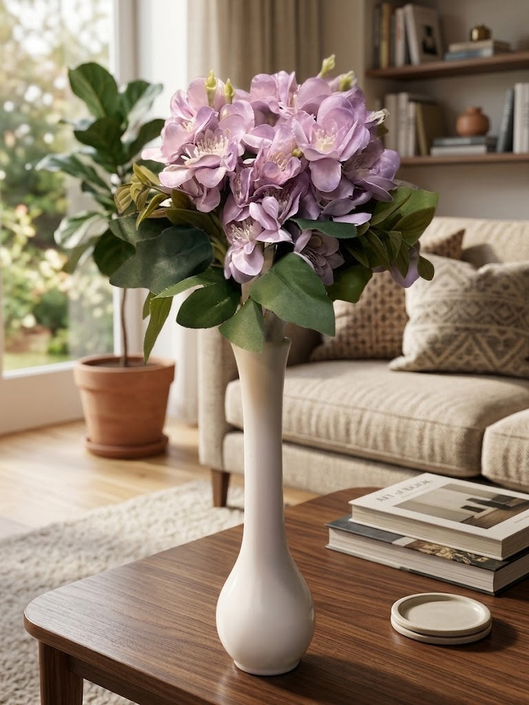 Luxury Lavender Artificial Hydrangea Bouquet | Premium Home Décor Floral Arrangement