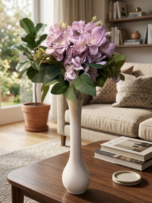 Luxury Lavender Artificial Hydrangea Bouquet | Premium Home Décor Floral Arrangement